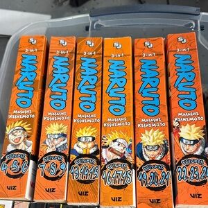 Naruto Japanese Manga.Books 2, 3
& 3in1:Vol 4-6, 7-9, 13-15, 16-18, 19-21, 22-24